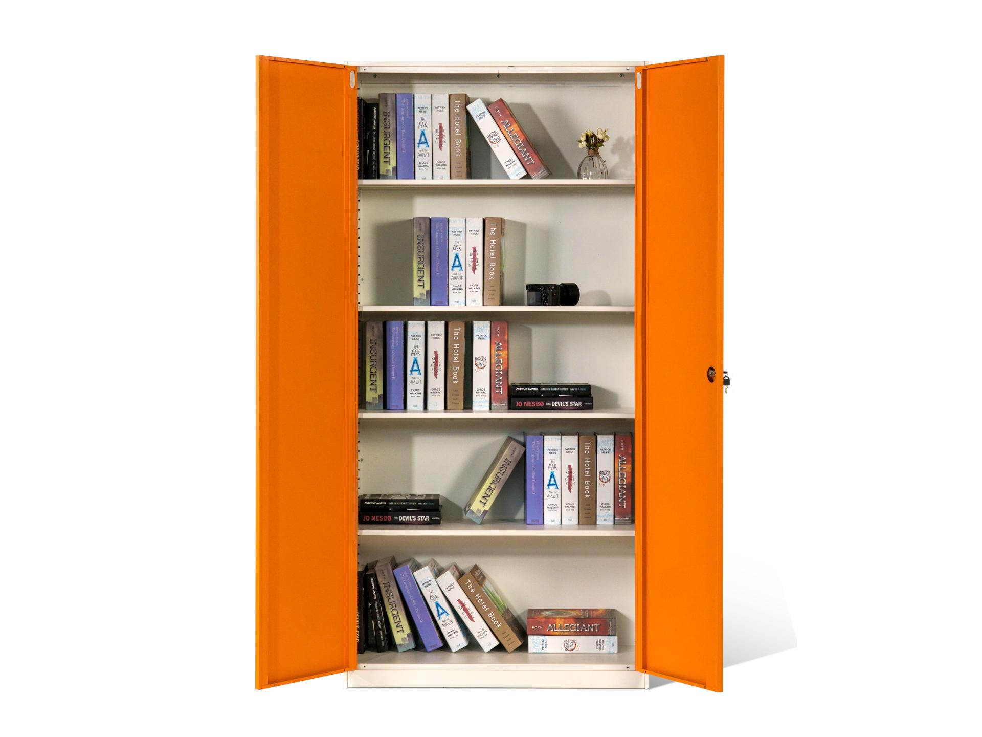 file cabinet with books